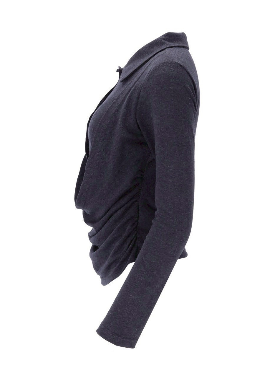 【SETSETSET】DRAPE SHIRT TOP