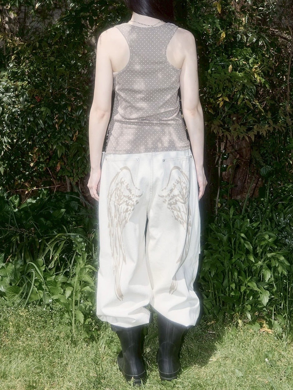 【FANCY CLUB】 Dot Button Sleeveless / 【ファンシークラブ】ドットボタンタンクトップ