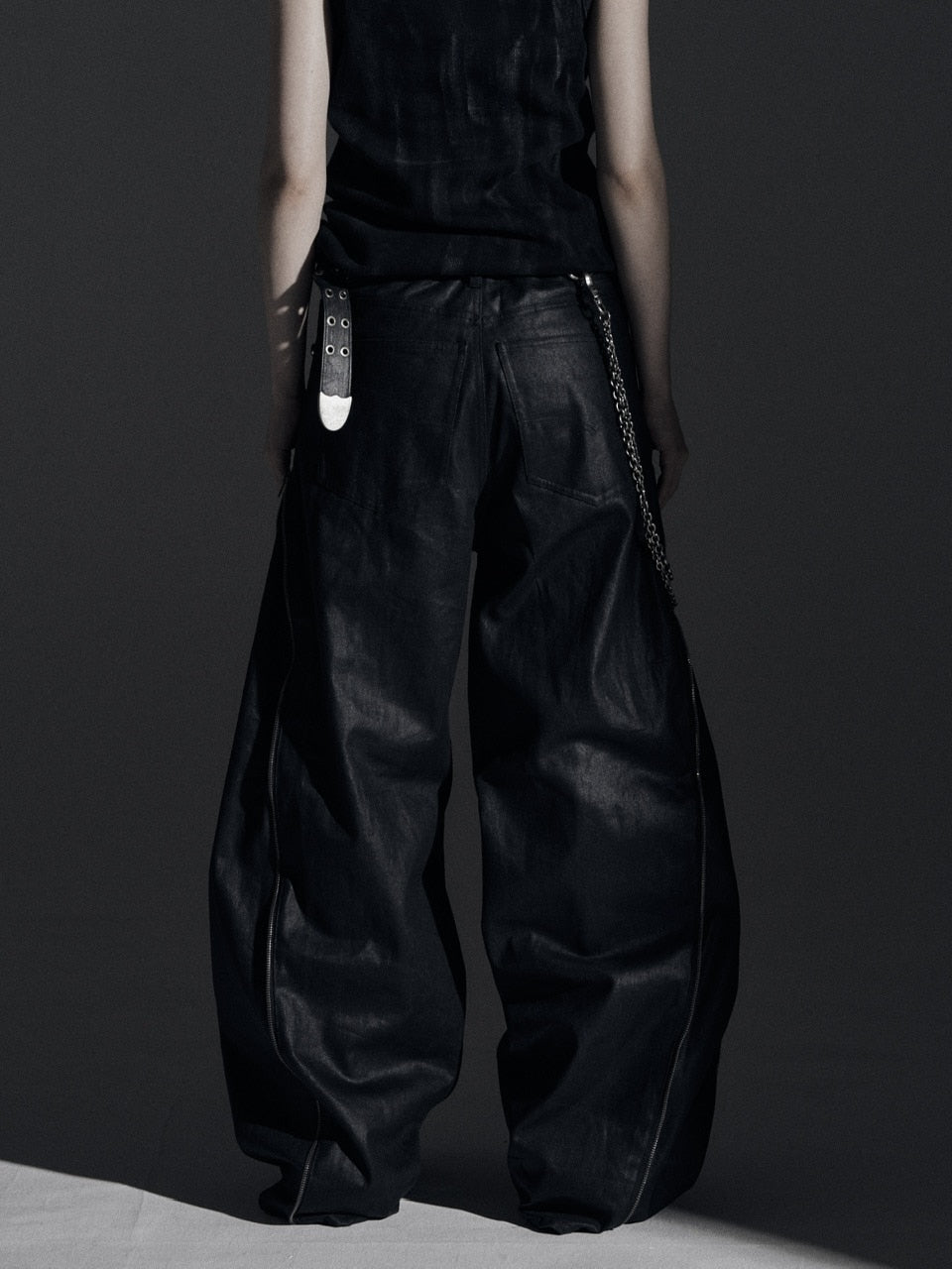 【Rosen Kreuz】ZIP WIDE BAGGY PANTS