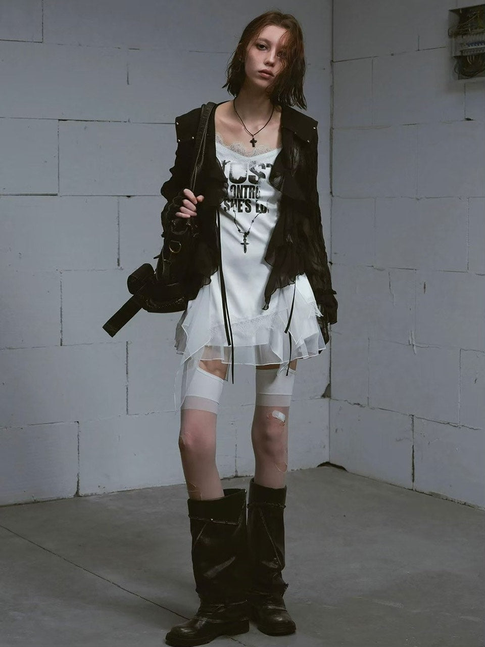 【Cest Nous】Satin Lace Camisole Dress / 【セヌー】サテンレースキャミワンピース