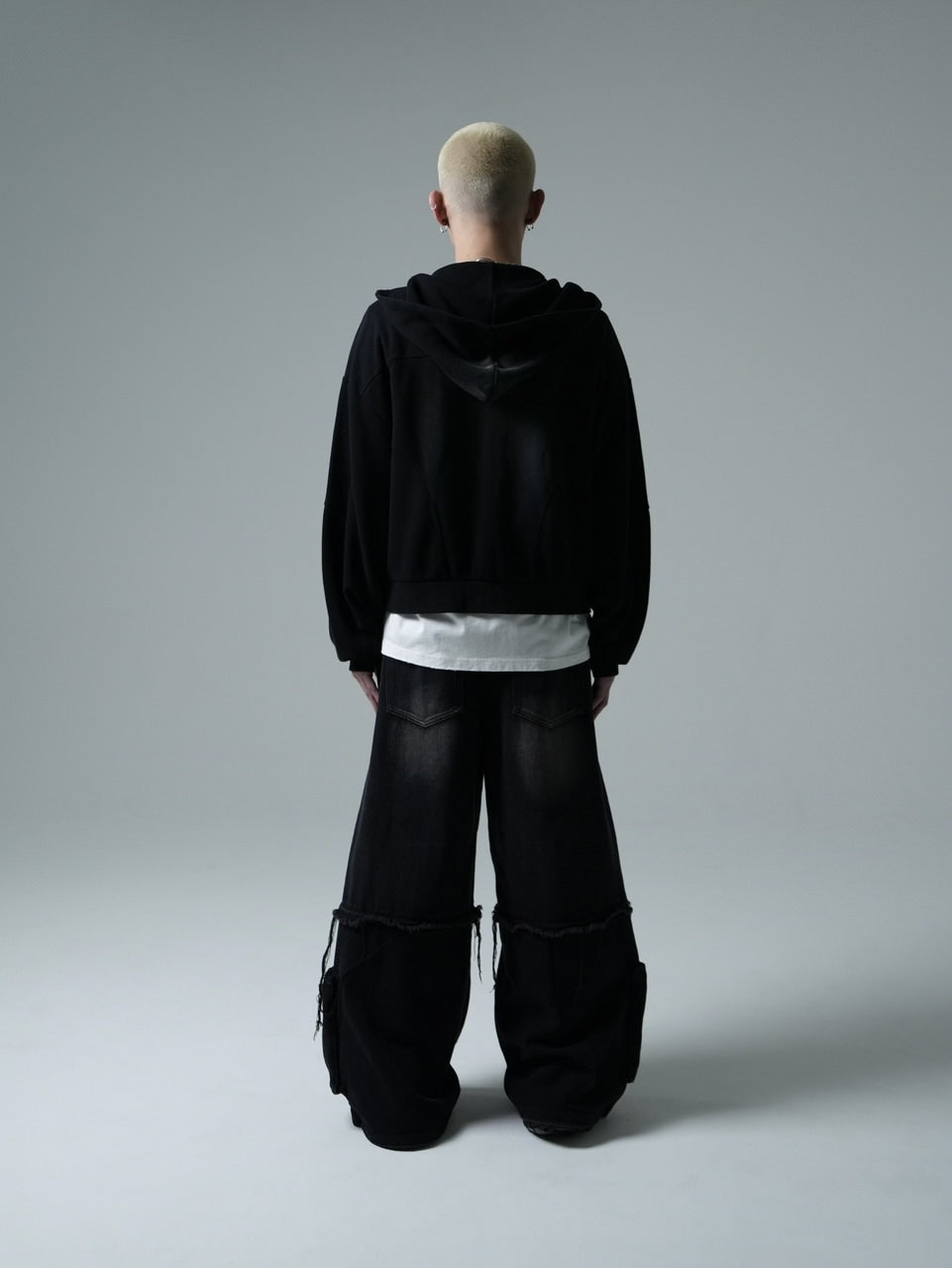 CHIKASHITSU PLUS HIGH】Layered zip cargo denim pants – PRESSING