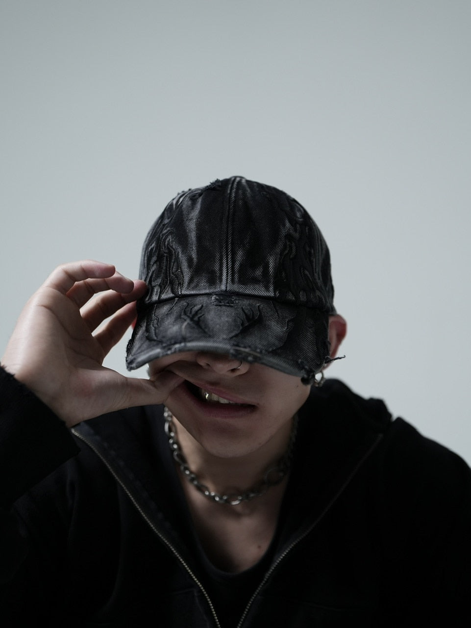 【CHIKASHITSU PLUS HIGH】Overdyed denim cap
