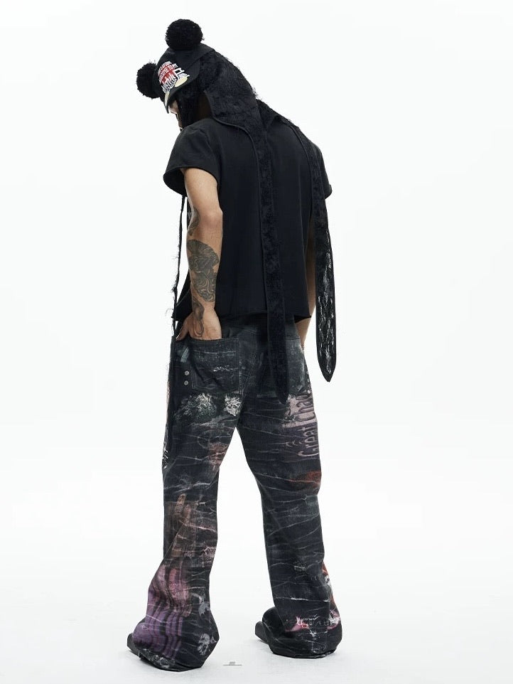 【DND4DES】MULTI-WAIST PENDANT GRAPHIC PANTS