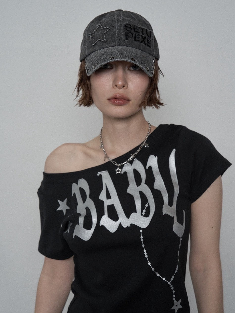 【SETUP‐EXE】STUDDED LOGO BALL CAP / 【セットアップエグゼ】スタッズロゴボールキャップ