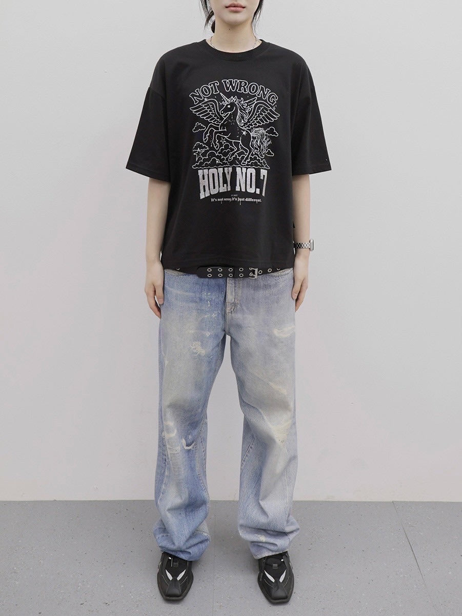 HOLY NUMBER 7】Graphics Archive Short Sleeve T-Shirt 4 – PRESSING