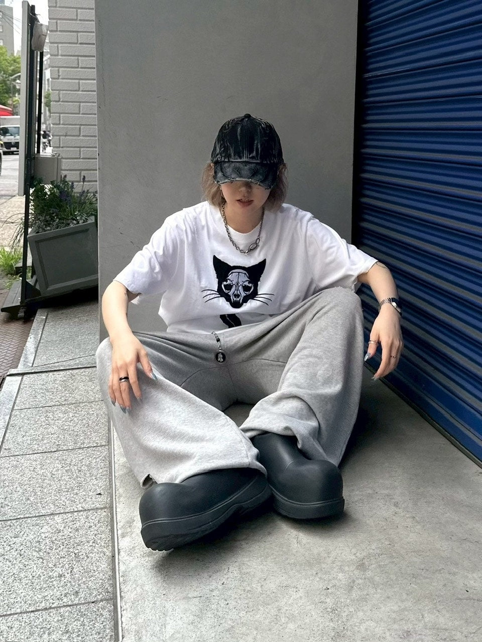 【Chikashitsu +】full length damage sweat pants / 【チカシツプラス】フルレングスダメージスウェットパンツ (3color)