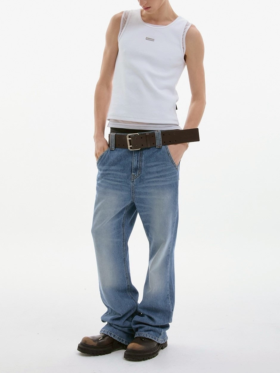 【ESC STUDIO】mesh layered sleeveless / 【イーエスシーステュディオ】メッシュレイヤードタンクトップ