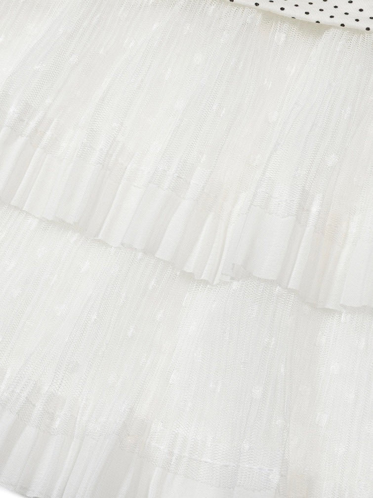 【Uglyshadow】DOTTED RUFFLE DRESS / 【アグリーシャドウ】ドットラッフルチュニック