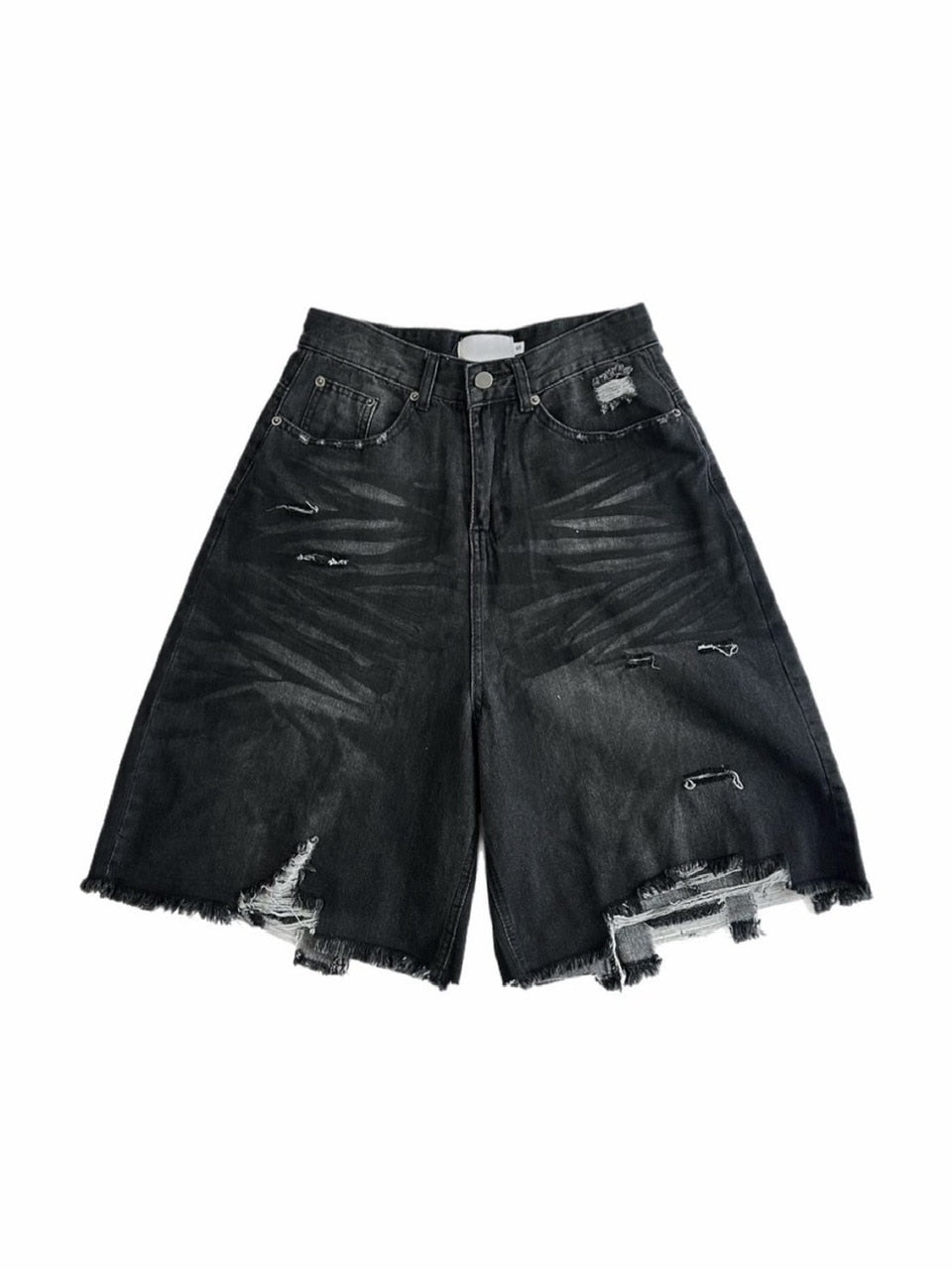 受注制【Chikashitsu +】oiled wash damage bermuda pants / 【チカシツプラス】オイルドウォッシュダメージバミューダパンツ (2color)