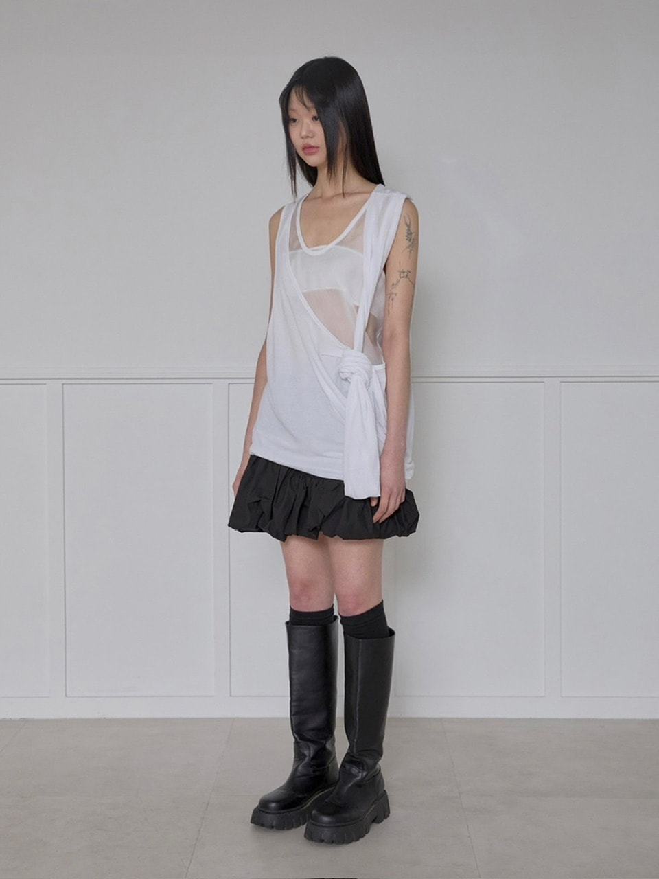 【FLAREUP】Asymmetrical Layered Sleeveless