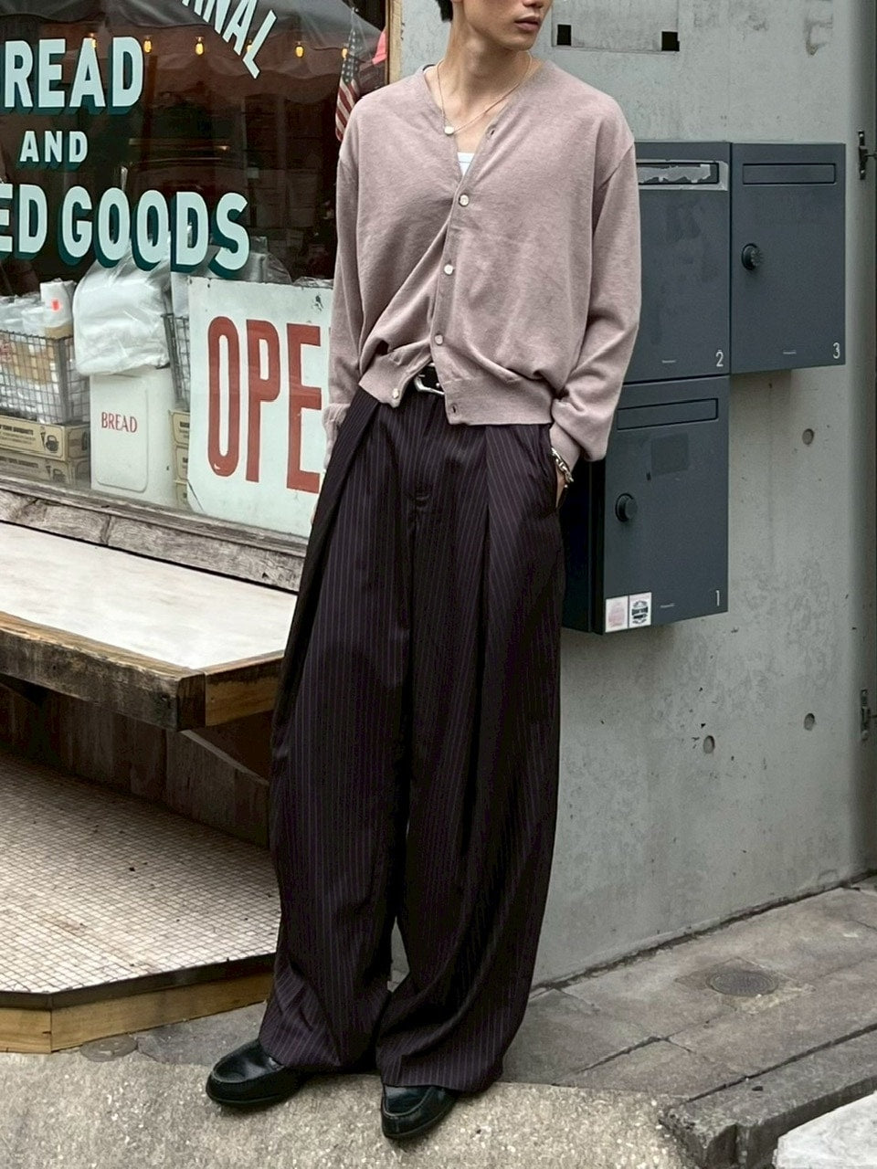 東京店WEB限定【Chikashitsu +】cropped linen knit cardigan / 【チカシツプラス】クロップドリネンニットカーディガン (3color)