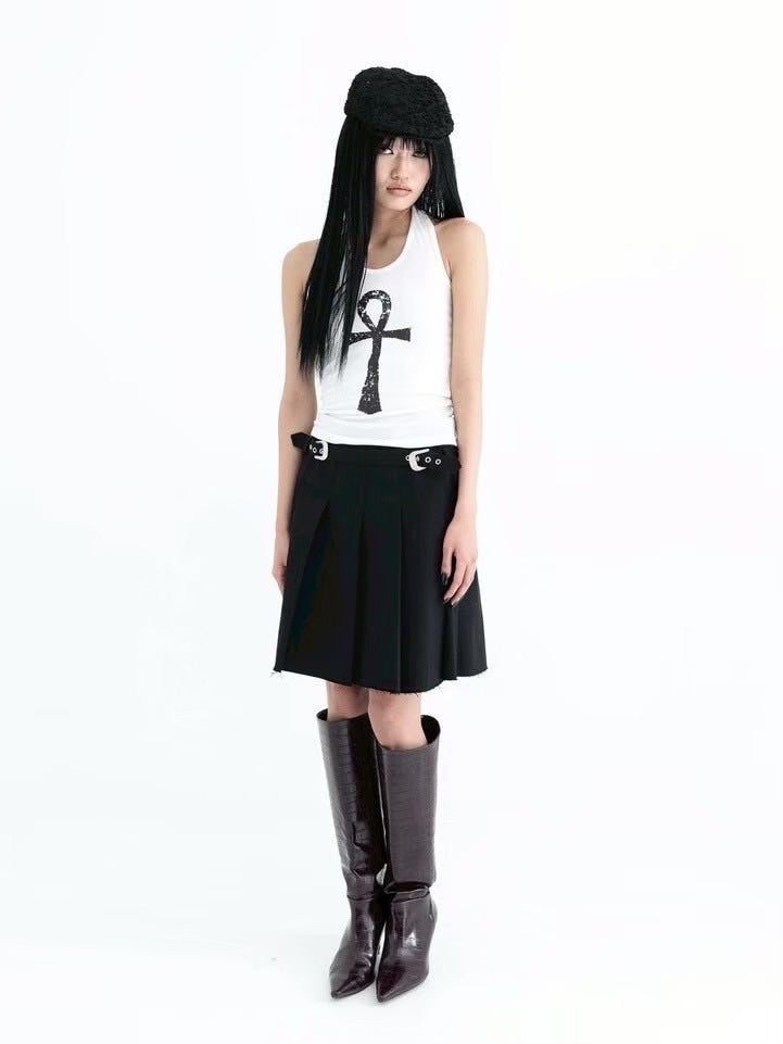 【KAIYA】Ankh Halter neck tank top / 【カイヤ】アンクホルターネックタンクトップ