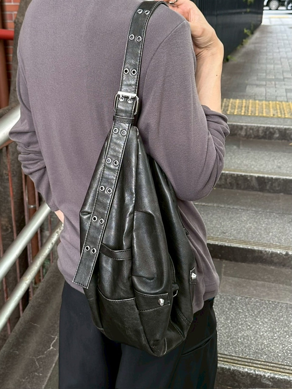 大阪店WEB限定受注制【Chikashitsu +】vintage eyelet shoulder bag / 【チカシツプラス】ビンテージアイレットショルダーバッグ