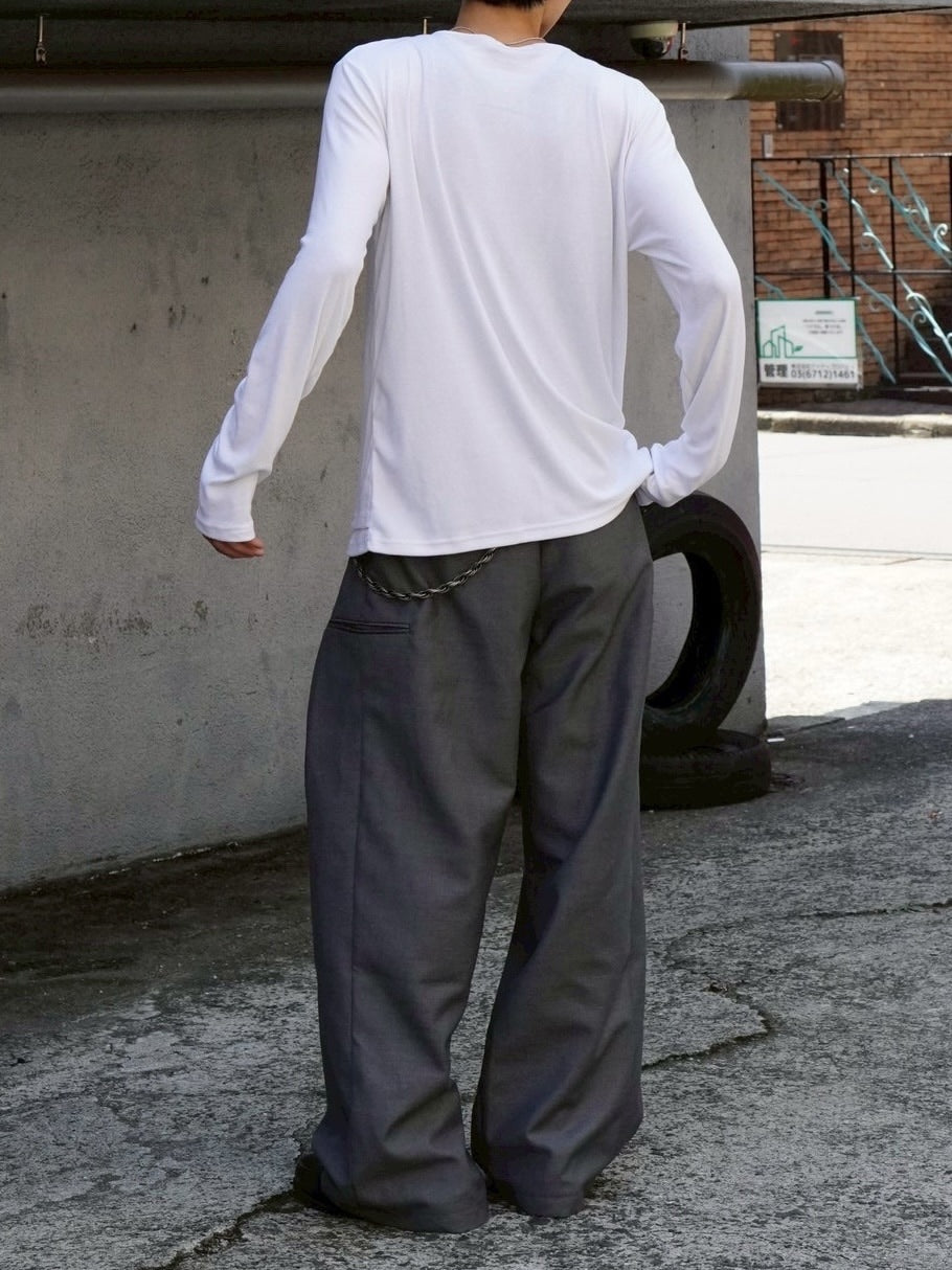 大阪店WEB限定【Chikashitsu +】layered henley neck long sleeve