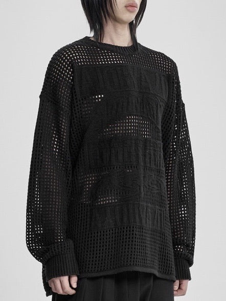 【AJOBYAJO】Total Logo Drop Needle Sweater / 【アジョバイアジョ】トータルロゴドロップニードル長袖セーター