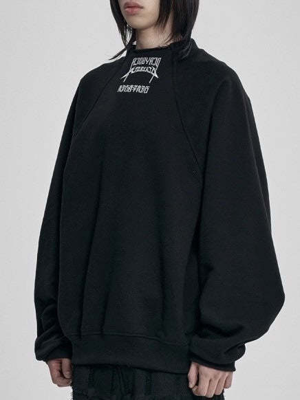 【AJOBYAJO】Raglan High Neck Arch Logo Sweatshirt / 【アジョバイアジョ】ラグランハイネックアーチロゴスウェットシャツ