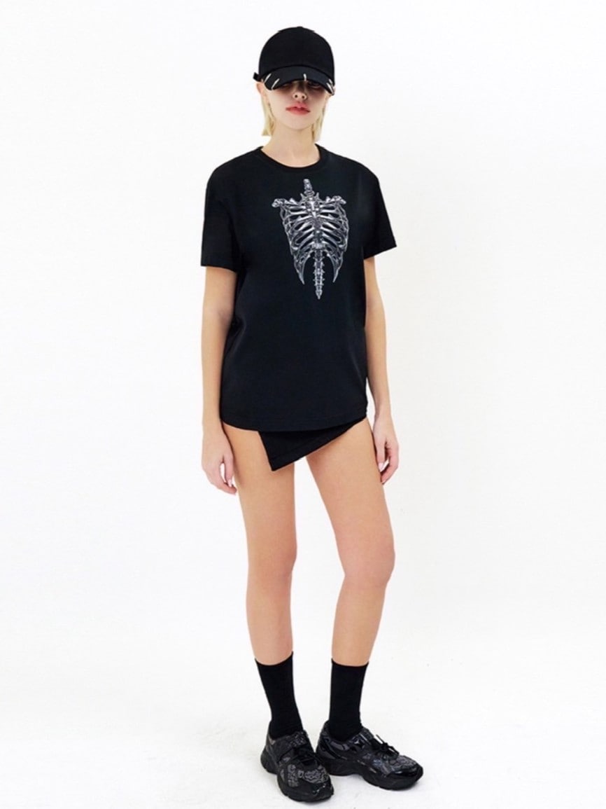 【E RIN AI E】SKELETON SHORT SLEEVE TEE