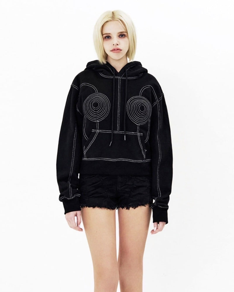 【E RIN AI E】JPG CORSET HOODIE