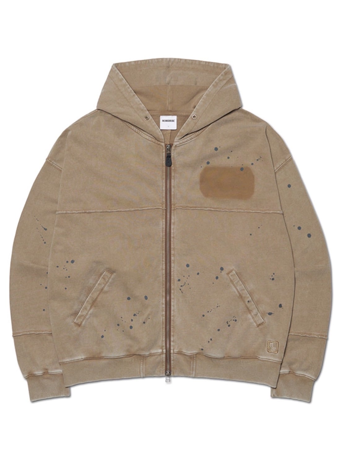 【NOMANUAL】DETACHED PATCH HOODED ZIP-UP