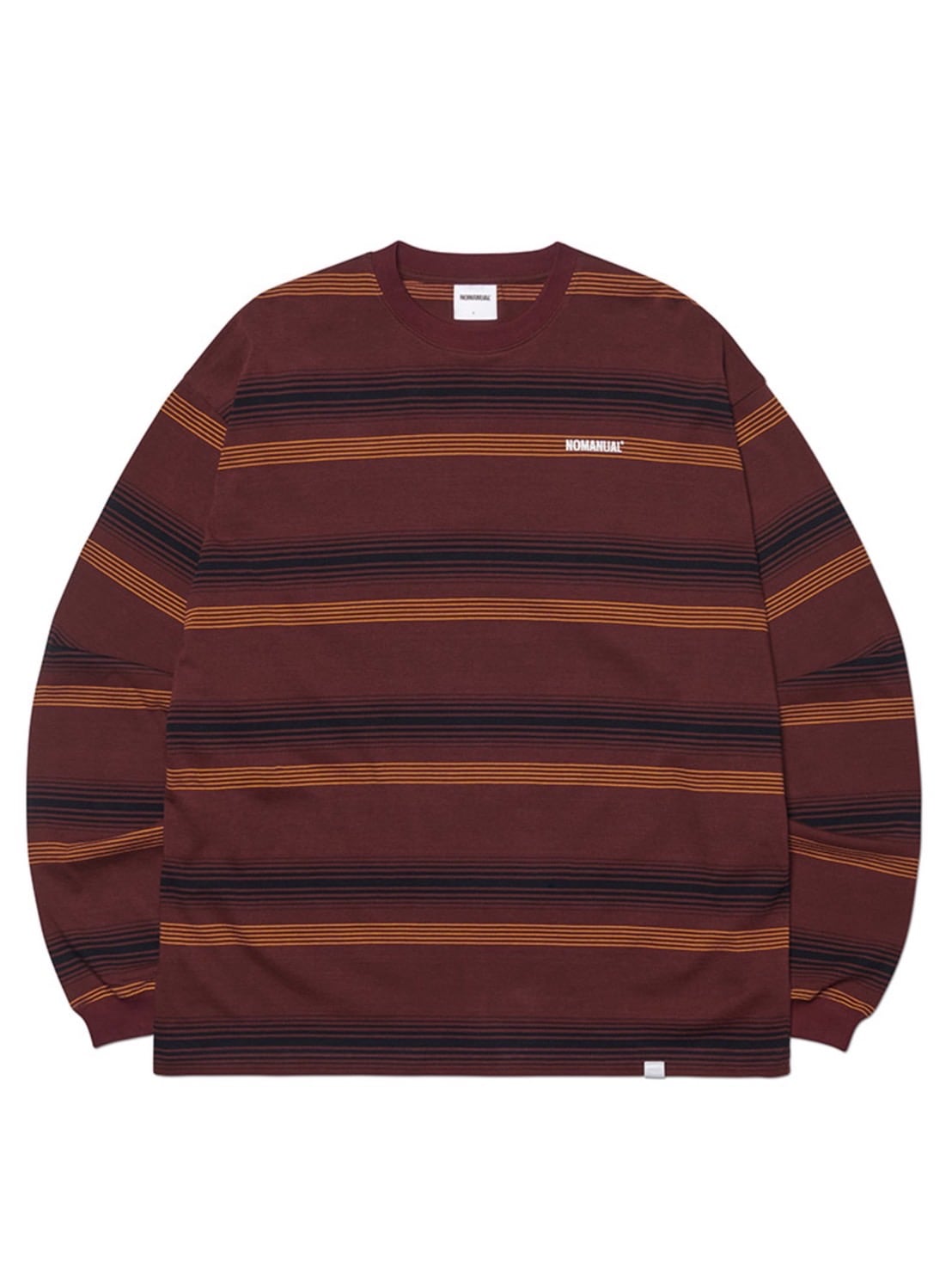 【NOMANUAL】NM STRIPED LONG SLEEVE TEE