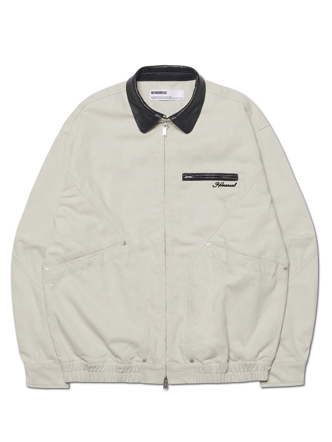 【NOMANUAL】VINTAGE LEATHER COLLAR WORK JACKET