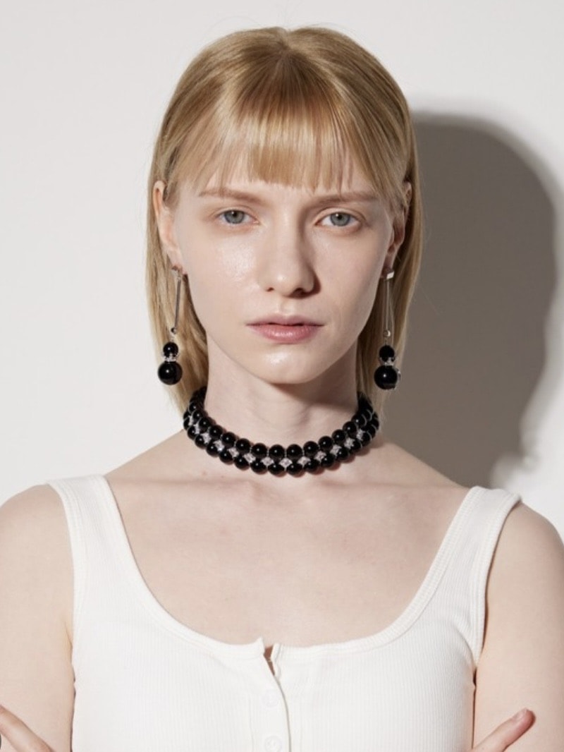 【PEG LEG】Pearl Stone Bridge Choker