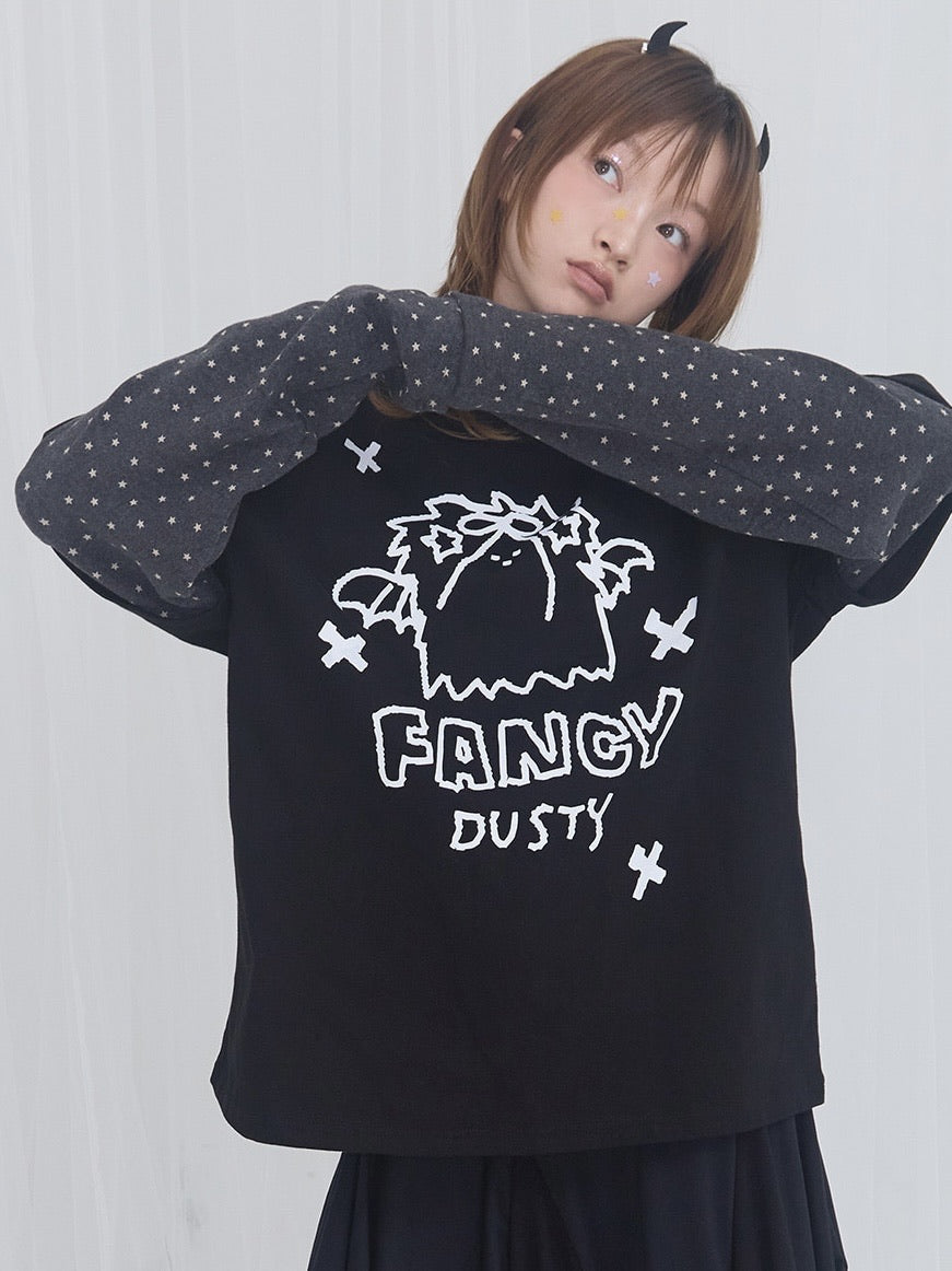 【FANCY X DUSTY】DUSTY CLUB LAYERED LONG SLEEVE / 【ファンシー X ダスティ】ダスティークラブレイヤード長袖Ｔシャツ