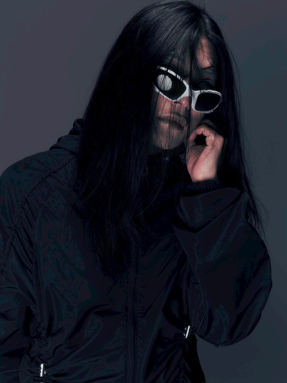 【DIG YOUR OWN GRAVE】SYN-EDGE BLOUSON /【ディグユアオウングレイブ】アシンメトリーテックブルゾン