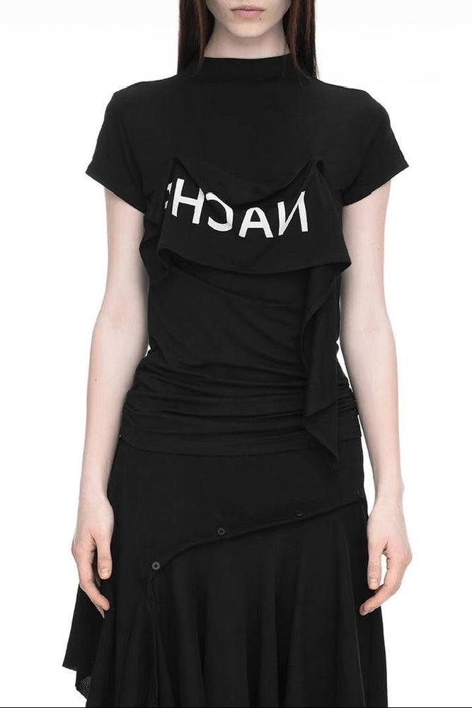 【NACHE】2-WAY PRINTED SLIM T-SHIRT