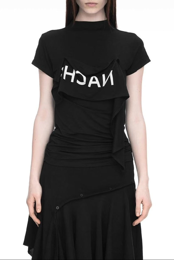 【NACHE】2-WAY PRINTED SLIM T-SHIRT