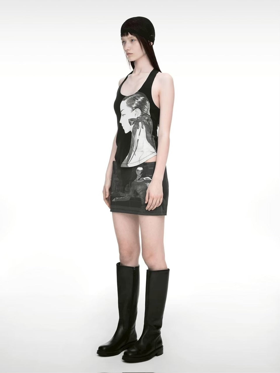 【NACHE】DRAWING SKIRT PANTS