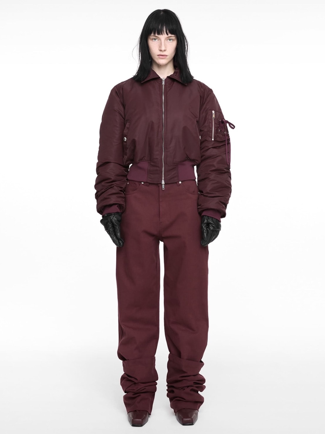 【NACHE】CROPPED BOMBER JACKET (UNISEX)