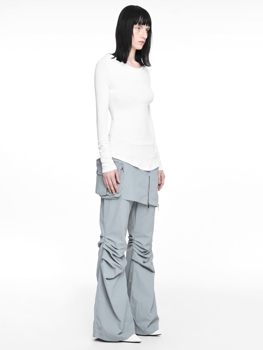 【NACHE】BOOTS CUT SKIRT PANTS (UNISEX)