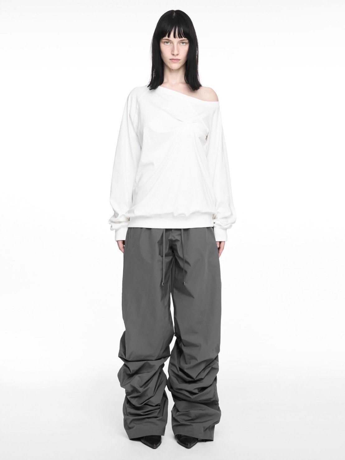 【NACHE】PINTUCK NYLON PANTS (UNISEX)