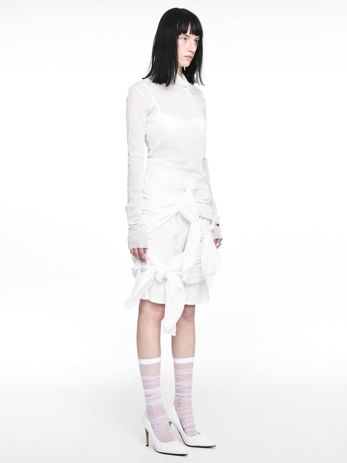 【NACHE】TWIST TIE MIDI SKIRT