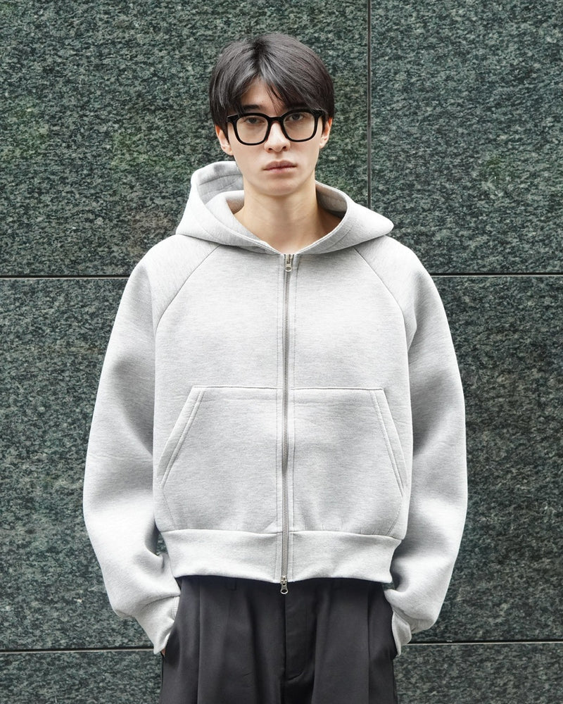 東京店WEB限定受注制【Chikashitsu +】cropped zip hoodie / 【チカシツプラス】クロップドジップフーディー (2color)