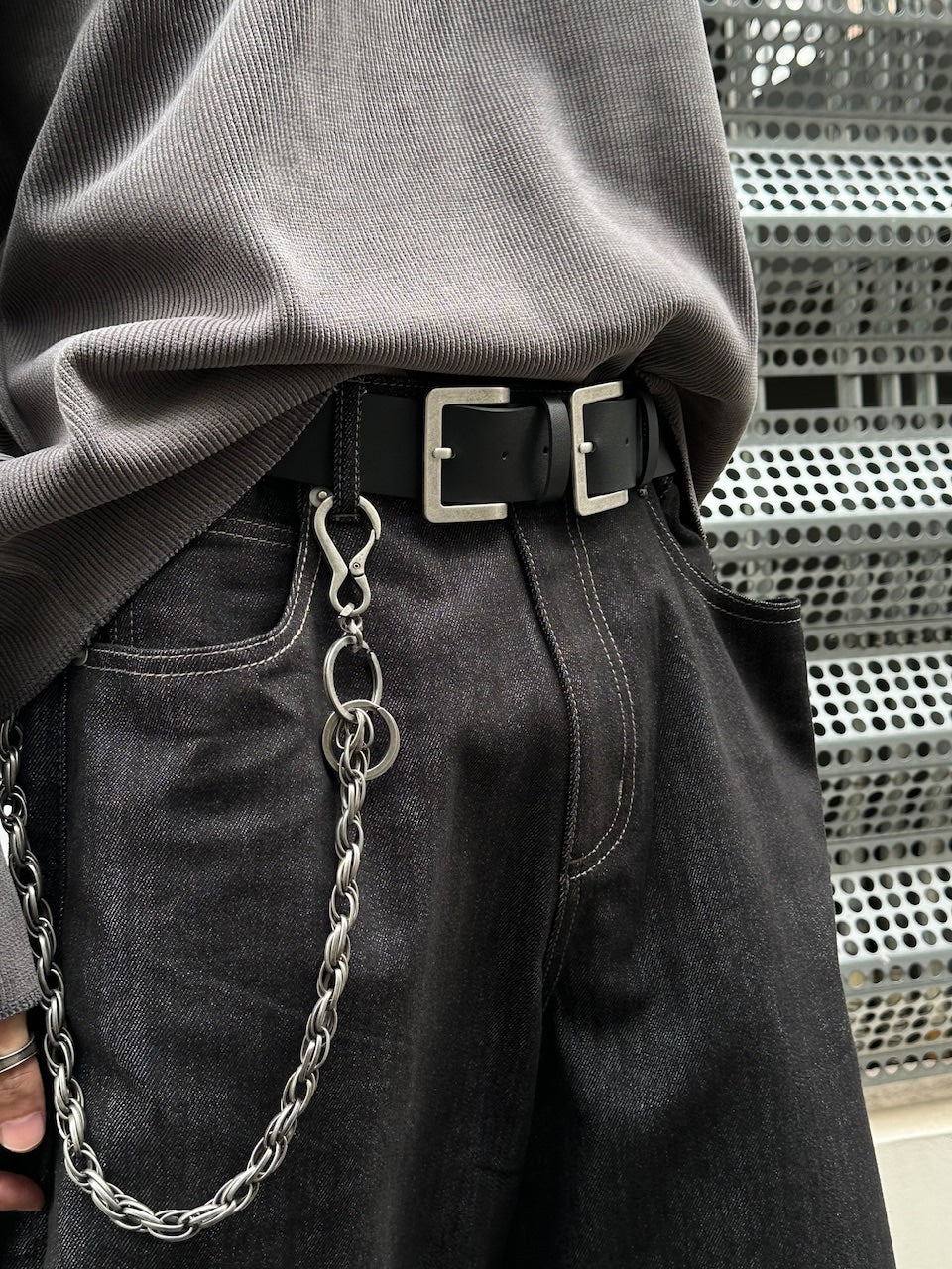 受注制【Chikashitsu +】double buckle belt / 【チカシツプラス】ダブルバックルベルト