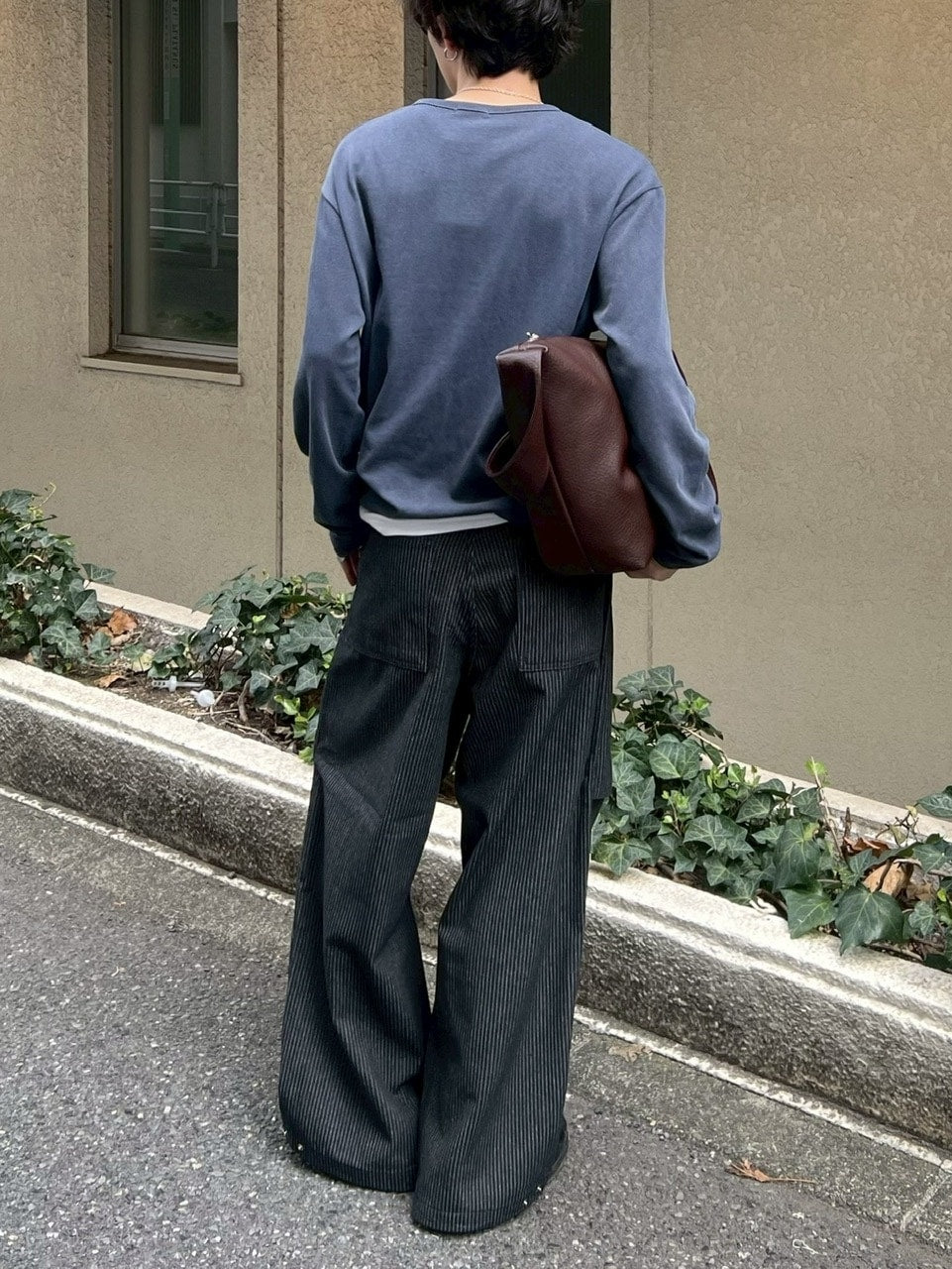 受注制【Chikashitsu +】double button henry neck long sleeve tee / 【チカシツプラス】ダブルボタンヘンリーネック長袖Tシャツ (4color)