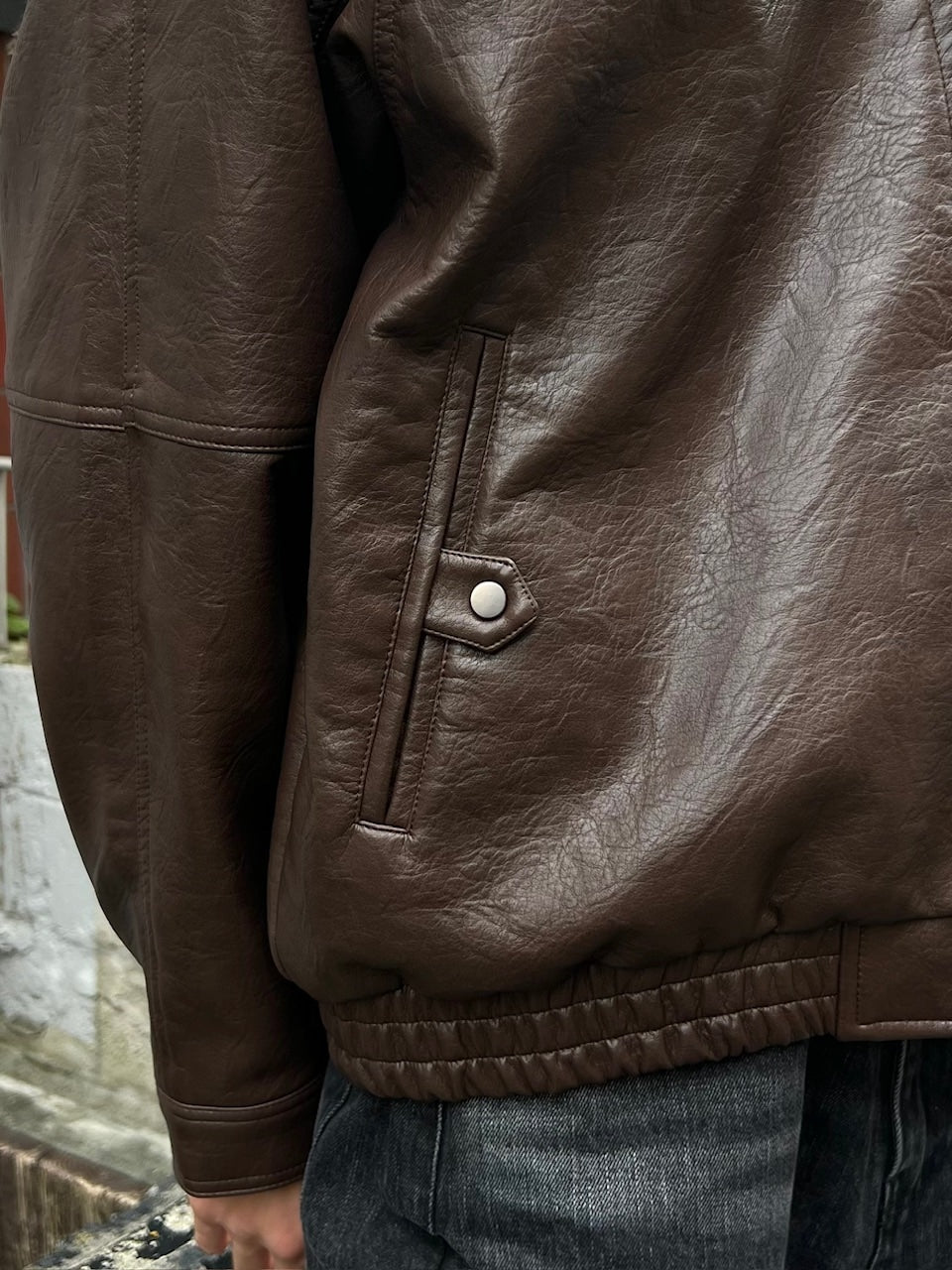 受注制【Chikashitsu +】bomber synthetic material jacket / 【チカシツプラス】ボンバーシンセティックマテリアルジャケット (2color)