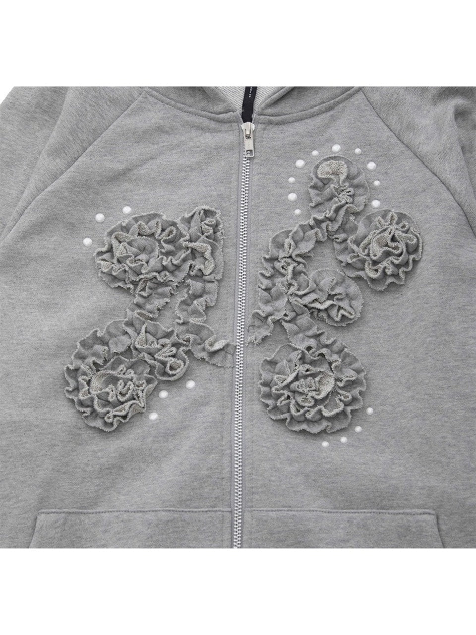 【FLAREUP】Ruffle Zip Hoodie / 【フレアアップ】ラッフルジップアップパーカー