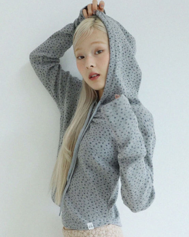 12/21 20:00 再販【Uglyshadow】FLOWER WAFFLE HOODIE
