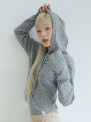 12/21 20:00 再販【Uglyshadow】FLOWER WAFFLE HOODIE