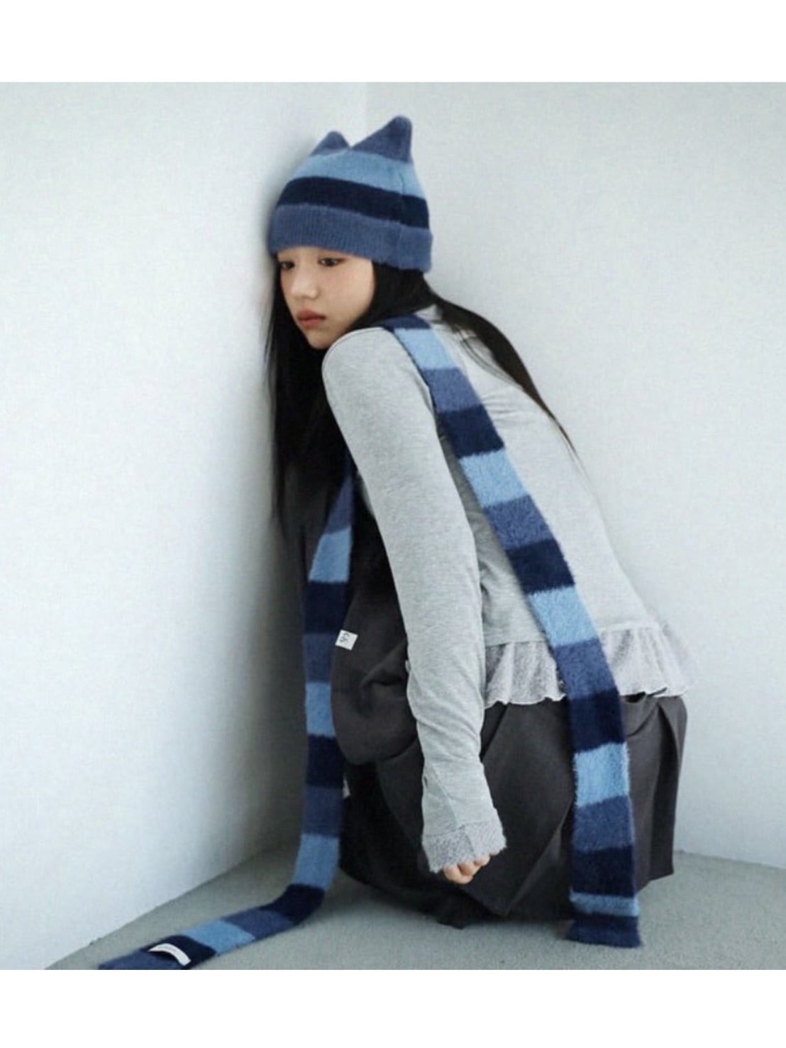 12/21 20:00 再販【Uglyshadow】STRIPED CAT BEANIE