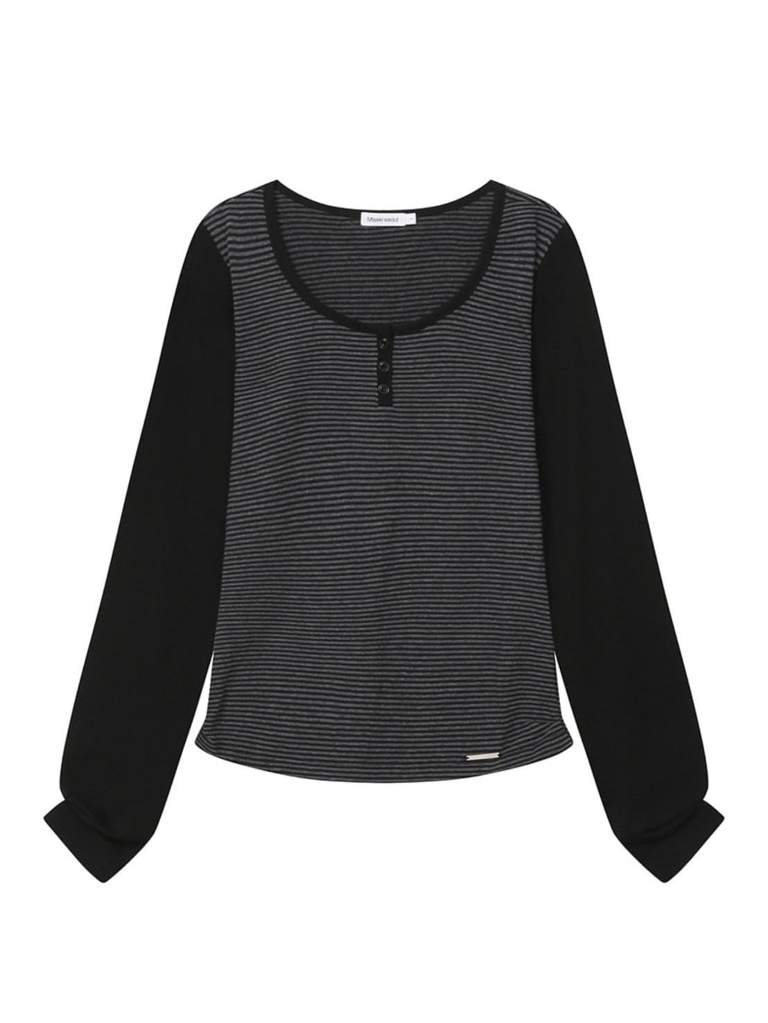 【Miseki seoul】Henley neck long sleeves