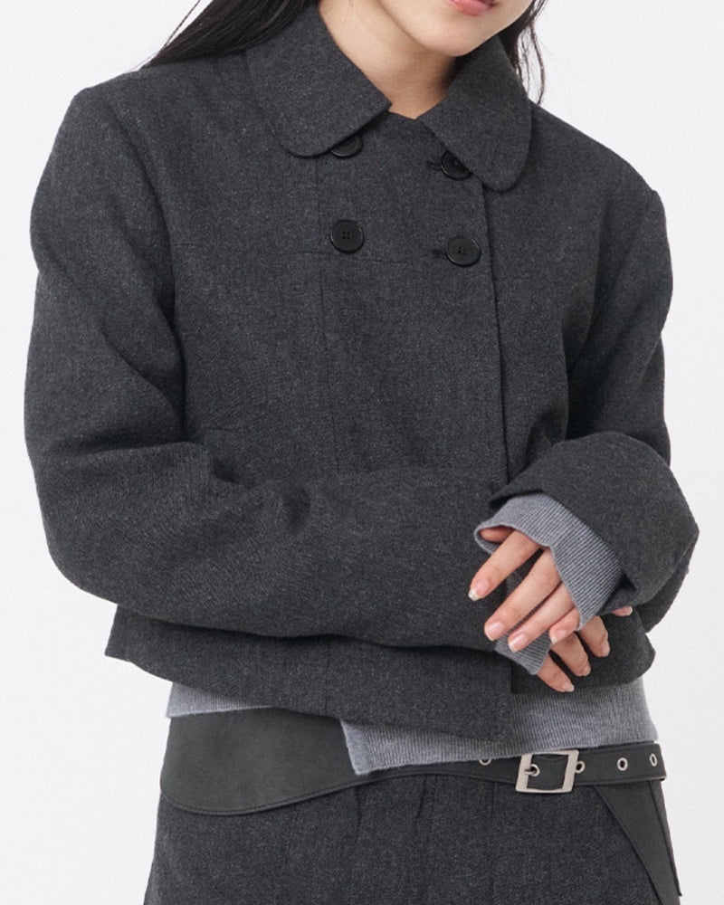 【Miseki seoul】Wabi Round collar double jacket