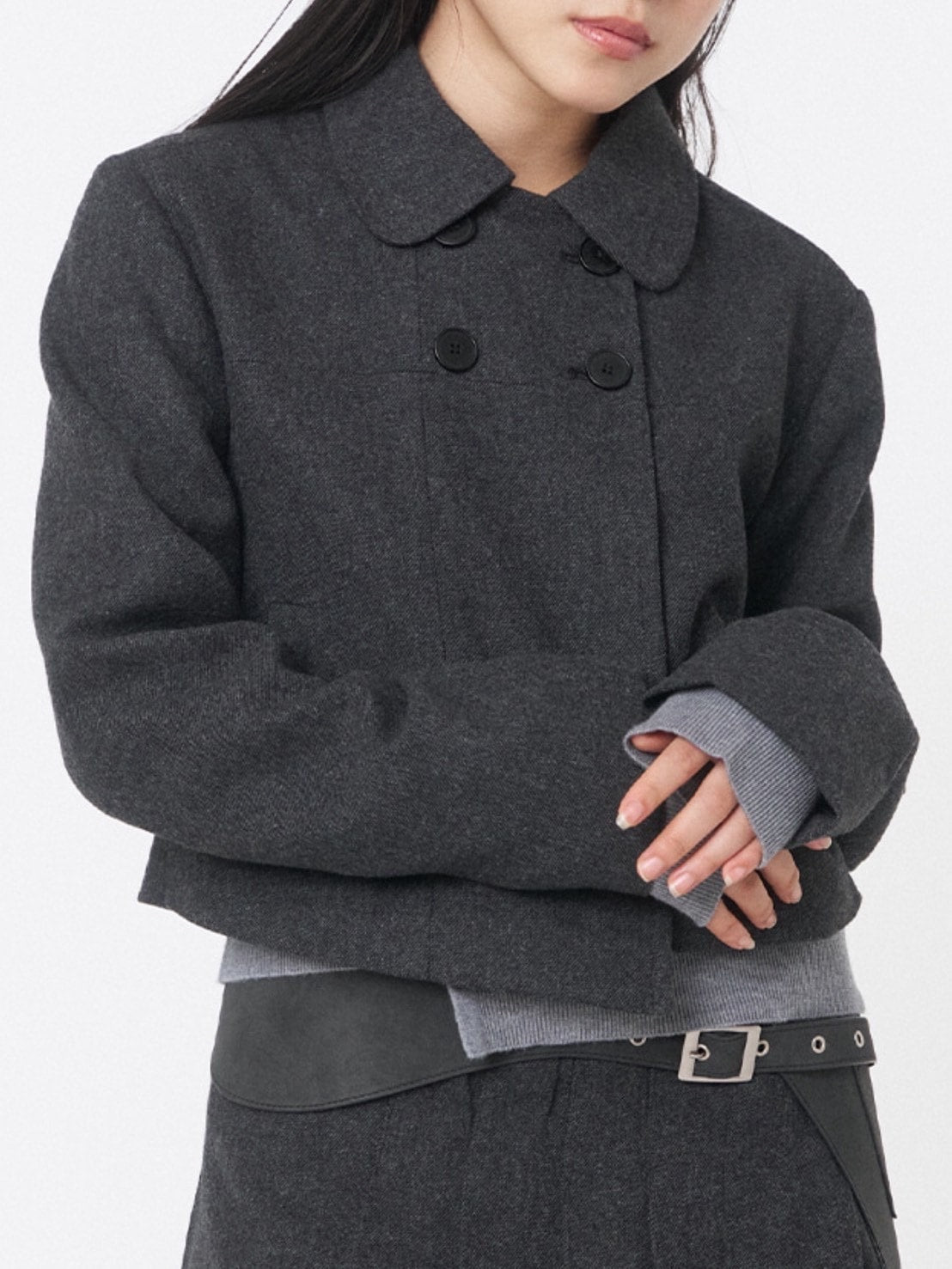 【Miseki seoul】Wabi Round collar double jacket