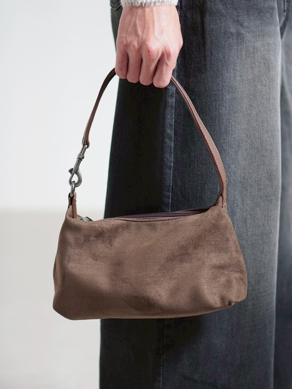 【Chikashitsu +】2 way suede hand bag / 【チカシツプラス】ツーウェイスエードハンドバッグ (3color)