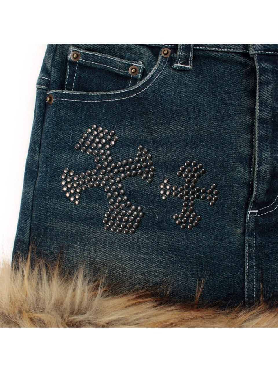 【GALFY】ぎゃるちゃんファーデニムミニ