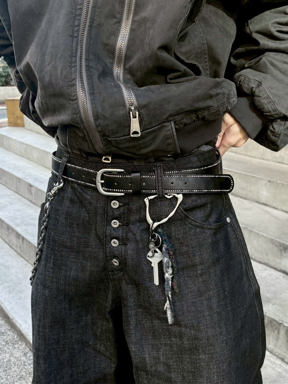 国際配送【youll】studs belt (2color)