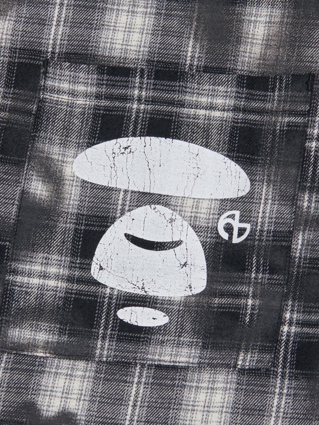 【AAPE X NOMANUAL】AAPE X NOMANUAL SPRAYED SYMBOL CHECK SHIRT